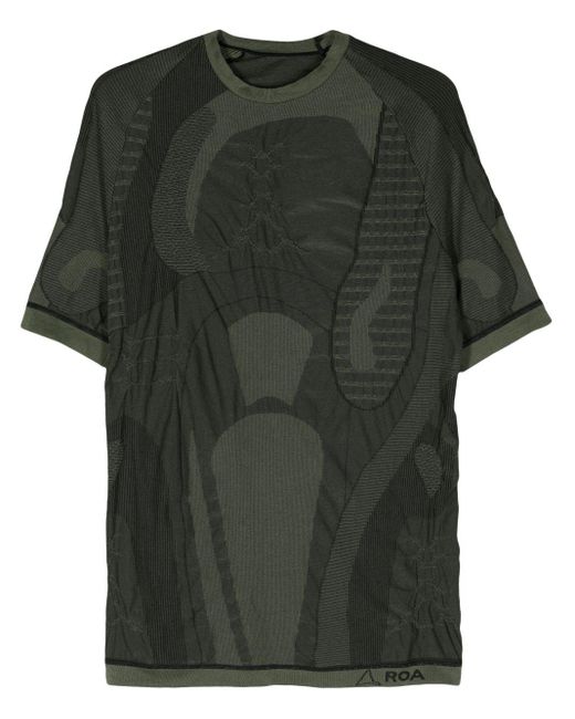Roa Green Multi-pattern Seamless T-shirt for men