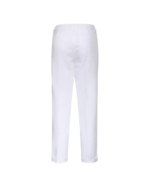 Fay White Buttoned Trousers