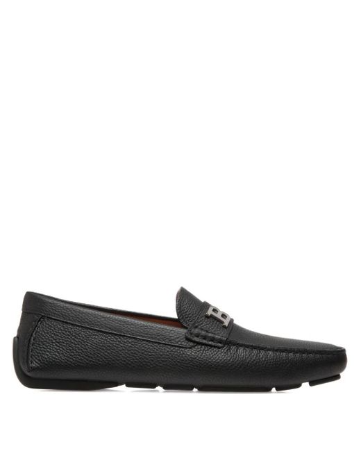Bally Black Leather Loafers for men