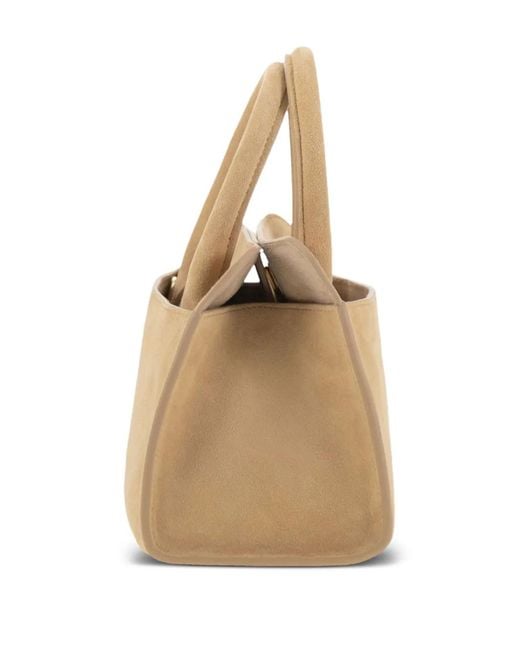 Fabiana Filippi Natural Small Suede Tote Bag