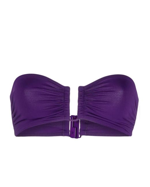 Eres Purple Show Bandeau Bikini Top