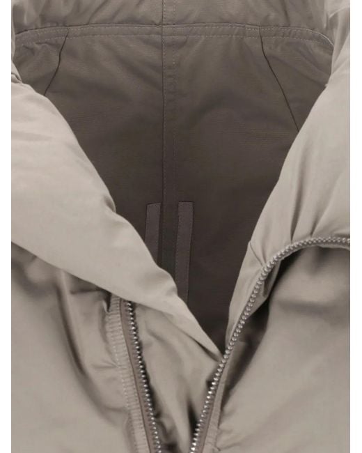 Rick Owens Gray Padded Duvet Jacket for men