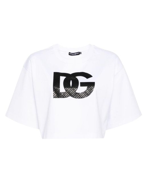 Dolce & Gabbana クロップド Tシャツ White