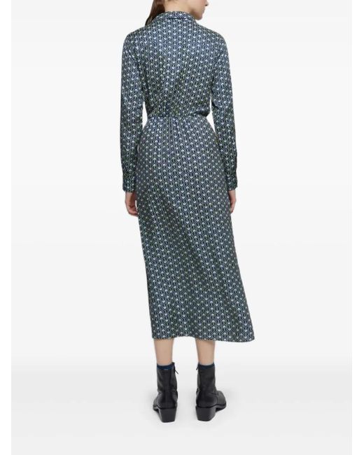iBlues Gray Heart-Print Dress
