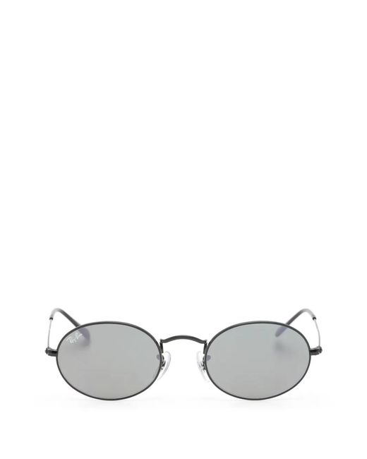 Ray-Ban Metallic Oval-Frame Sunglasses
