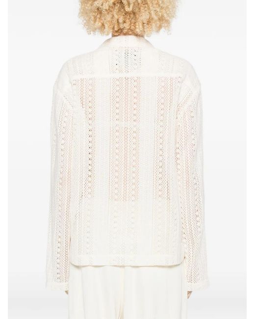 Chaqueta Con Botones Low Classic de color White