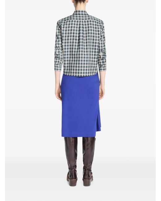 Dries Van Noten Blue Boxy Mini Shirt