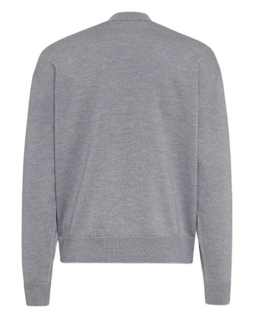 DSquared² Gray Fine-Knit Jumper for men