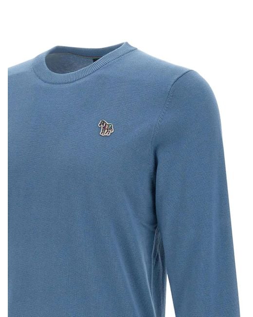 メンズ Paul Smith Zebra-appliqué Jumper Blue