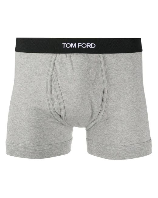 Tom Ford Gray Logo Waist Boxers for men