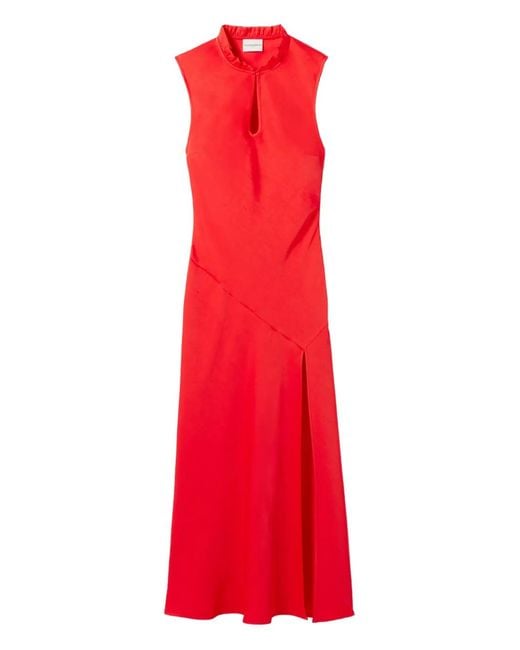 Claudie Pierlot Red Flowy Midi Dress