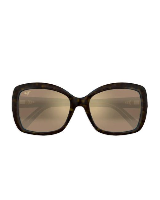 Maui Jim Mj0735S Zonnebril Met Schildpadschild Design in het Brown