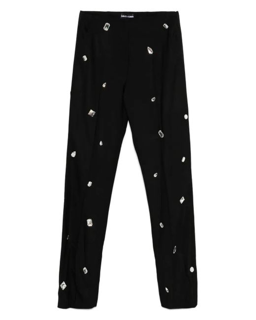 Pantalon À Ornements En Cristal David Koma en coloris Black