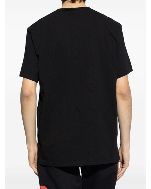 T-shirt Wax Flower di Alexander McQueen in Black da Uomo