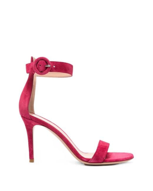 Gianvito Rossi Pink Buckle-Fastening Sandals