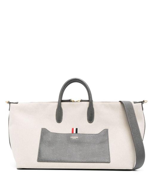 Thom Browne Tool Canvas Shopper in het White
