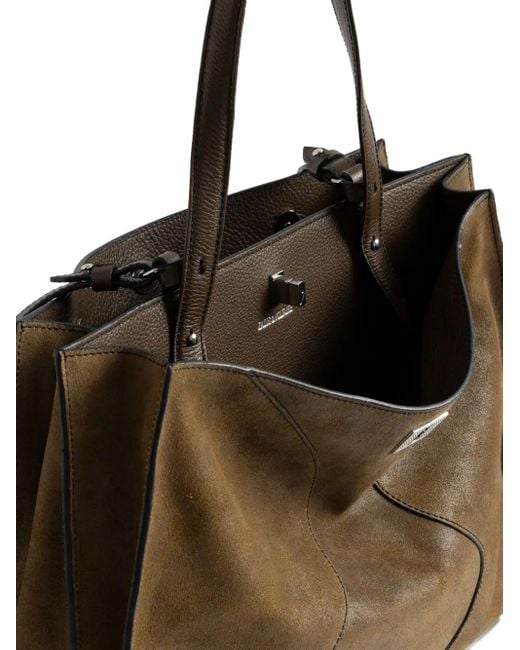 Zadig & Voltaire Brown Wildleder-Tote Bag Mit Abgerundetem Detail