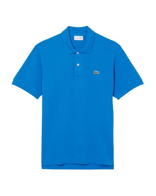 Polo de manga corta con logo bordado Lacoste de hombre de color Blue