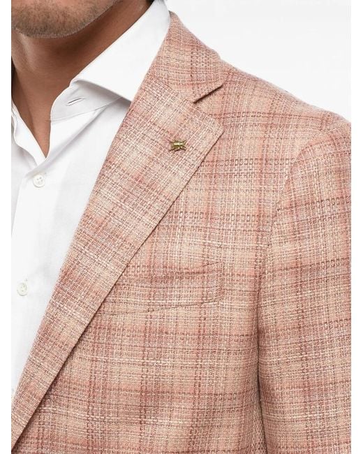 Corneliani Natural Single-Breasted Patch-Pocket Blazer for men