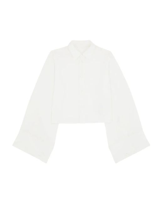 MM6 by Maison Margiela White Long-Sleeved Shirt