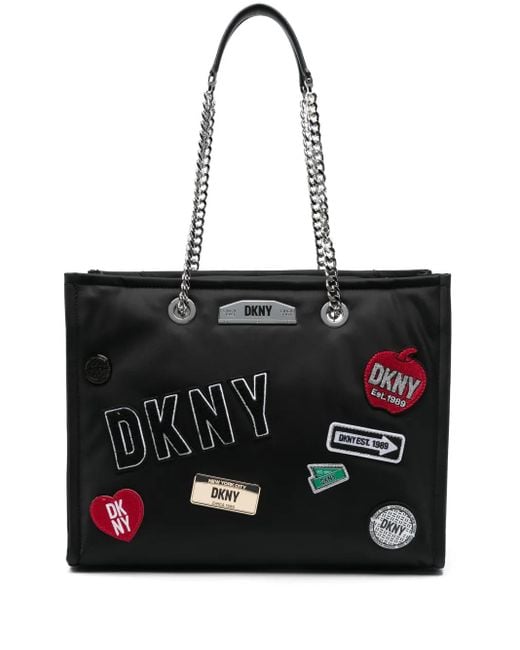 DKNY Black Nyc Canvas Tote Bag