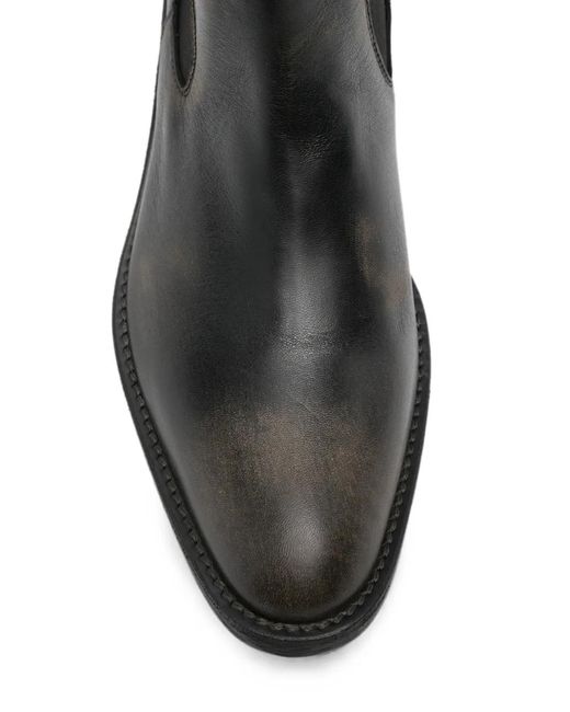 Ann Demeulemeester Black Caru Faded-Effect Chelsea Boots for men