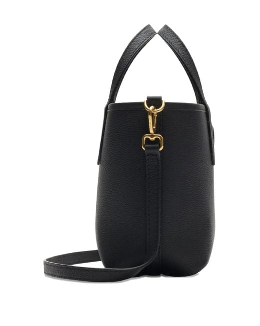 Burberry Black Mini Bloomsbury Reversible Check Tote Bag