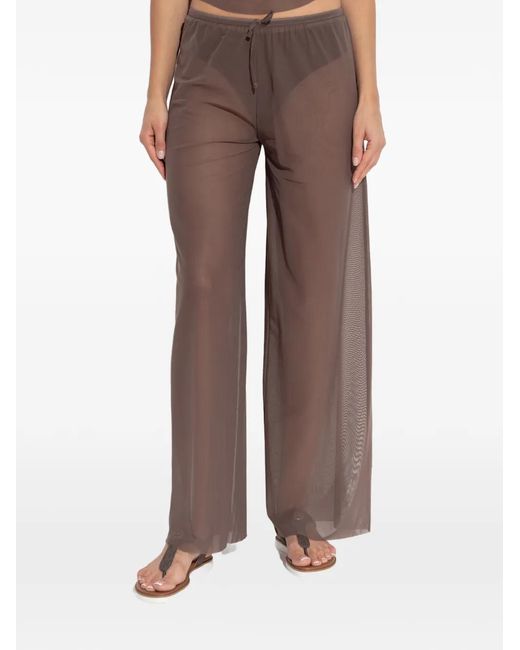 Bondeye Brown Drawstring-Fastening Trousers