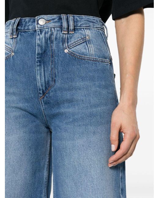 Isabel Marant Blue High-rise Bootcut Jeans