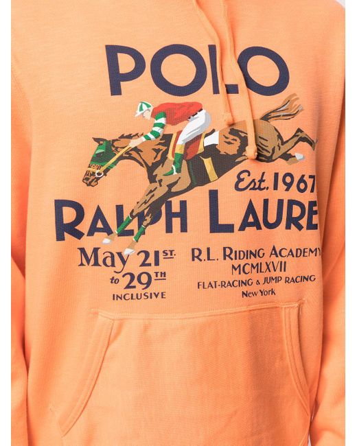 Polo Ralph Lauren Magic Logo-print Hoodie in Orange for Men | Lyst