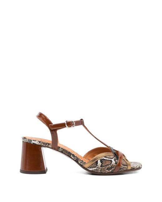 Chie Mihara Brown Ryejo T-Strap Sandals