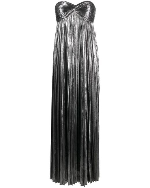 Abito Lungo Zoa Plissettato di retroféte in Metallic