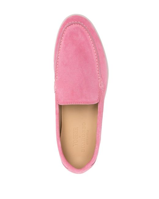 Scarosso Pink Ludovica Suede Loafers
