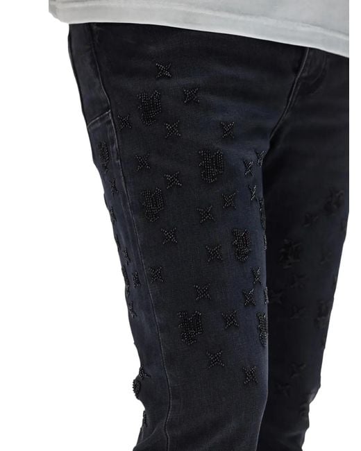 Purple Brand Bootcut Jeans Met Kralen in het Blue voor heren