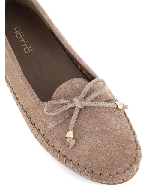 Alexander Hotto Brown Tie-Detail Loafers