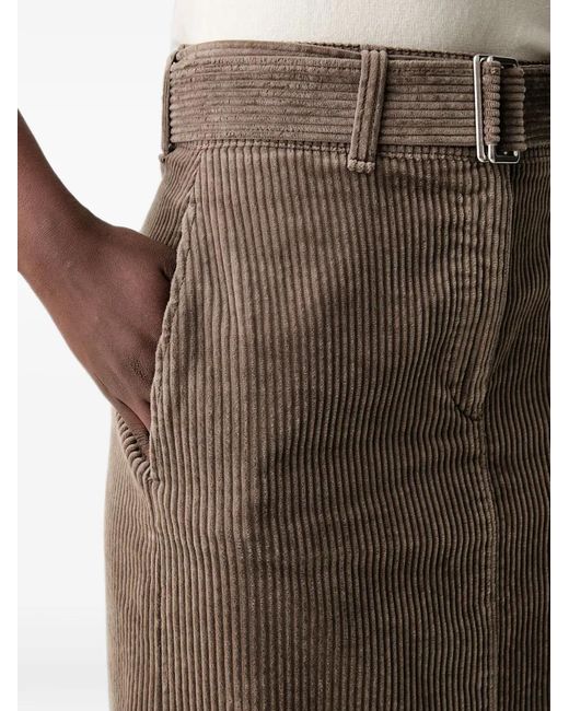 Marc O' Polo Natural Belted Corduroy Midi Skirt