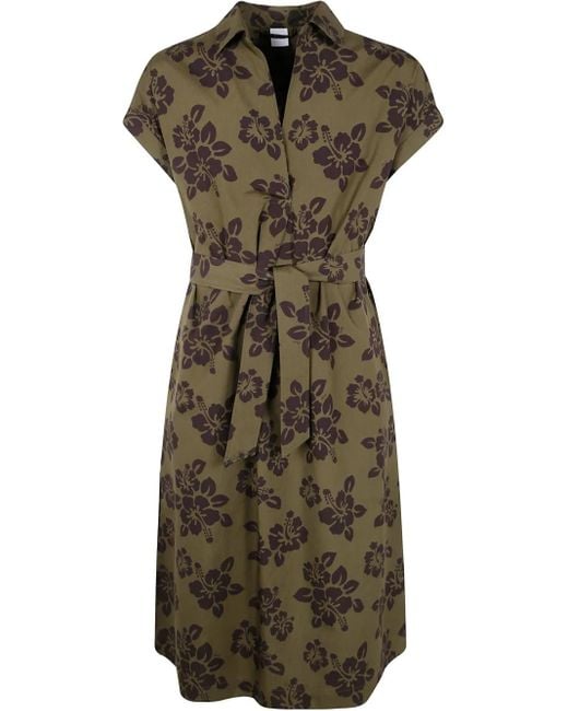 Robe À Fleurs Imprimées Aspesi en coloris Green