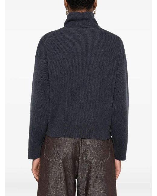 Jersey con cuello alto Brunello Cucinelli de color Blue