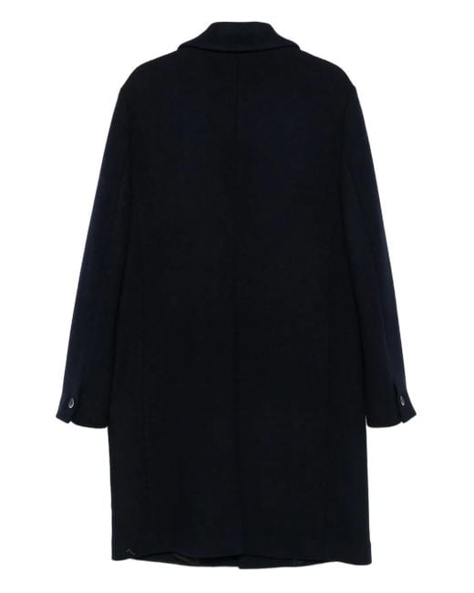 Barena Blue Buttoned Wool Coat for men