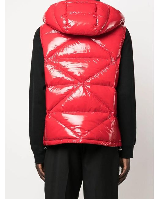 Philipp Plein Red Quilted Padded Gilet for men