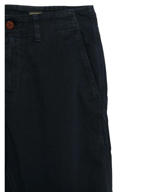 Superdry Blue Button-Pocket Trousers for men