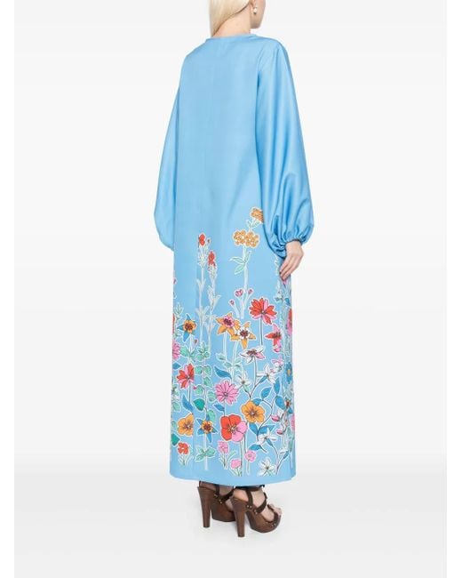 Bambah Blue Hibiscus Tuscan Dress