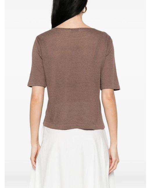 Base London Brown Round-Neck T-Shirt