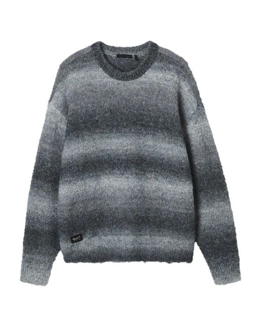 FIVE CM Gestreifter Ombré-Pullover in Gray für Herren