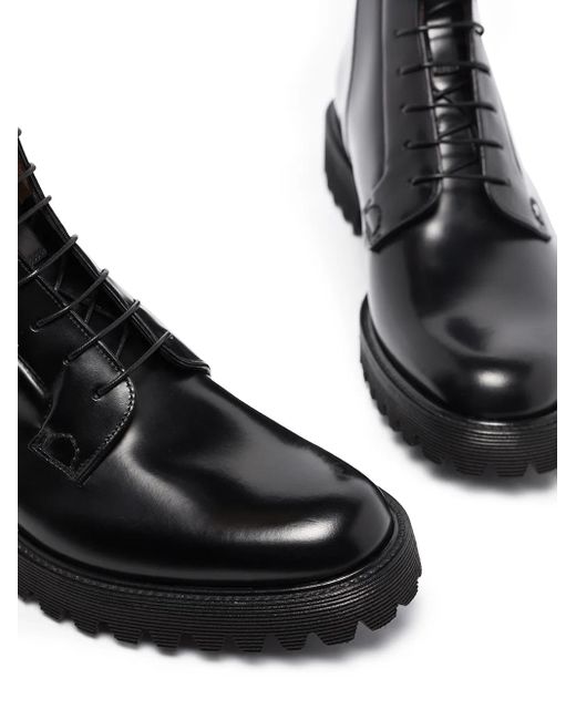 Church's Black Alexandra Flat Combat Boots