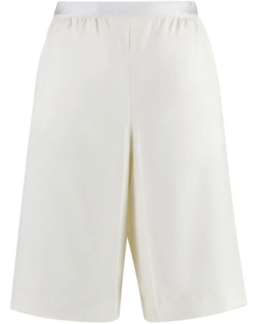 Agnona White Wool Shorts