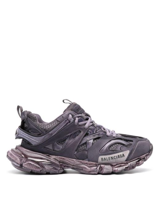 Balenciaga Purple Ausgeblichene Track Sneakers