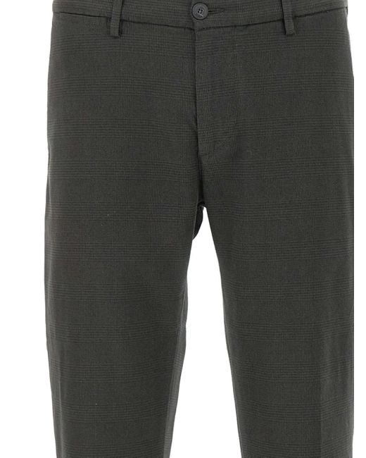 Re-hash Geruite Chino in het Gray voor heren
