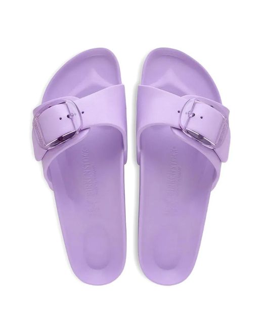 Birkenstock Purple Madrid Big Buckle Slides