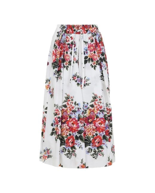 Dolce & Gabbana White Skirt By